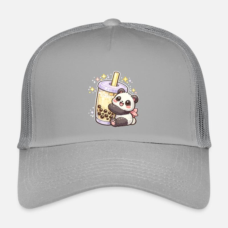 Panda Bubble Tea Kuschelmotiv Kinder Trucker-Cap