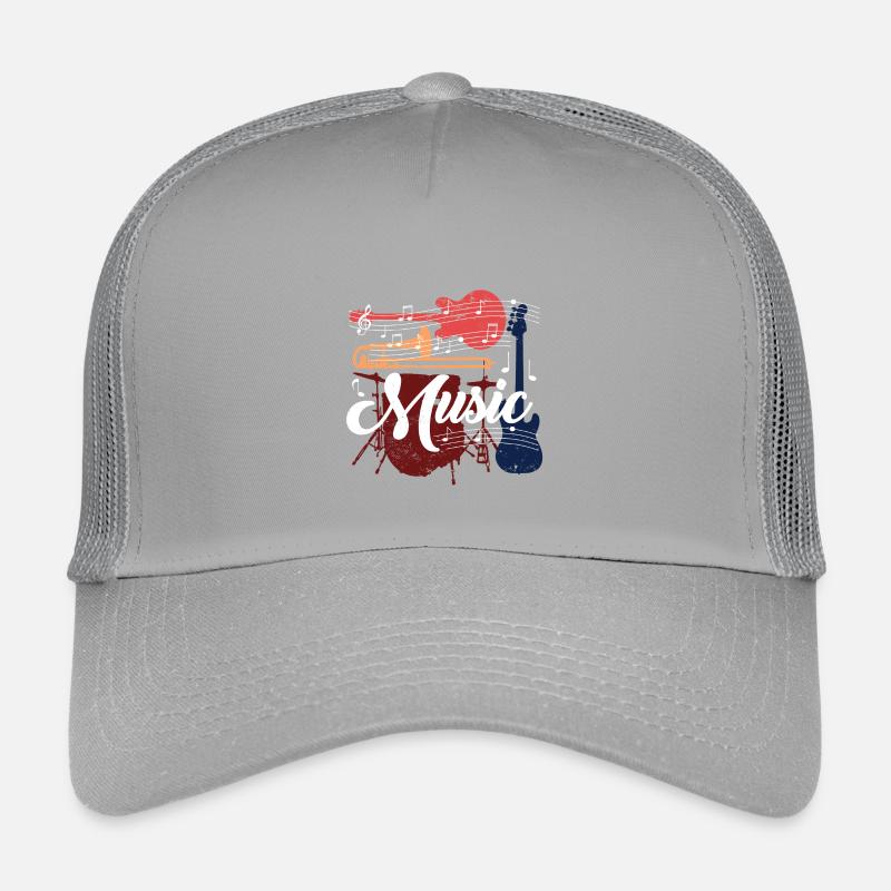 Motif musical vif avec instruments Casquette trucker enfant