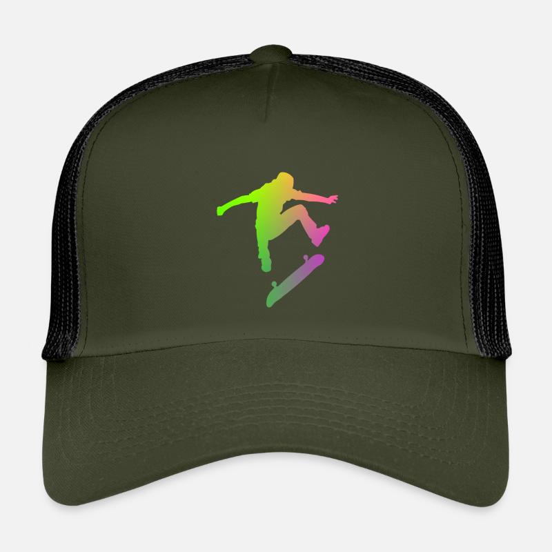Skater - Kinder Trucker-Cap - Olive/Schwarz