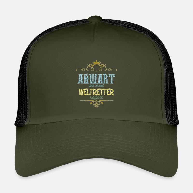 Abwart Weltretter - Kinder Trucker-Cap - Olive/Schwarz