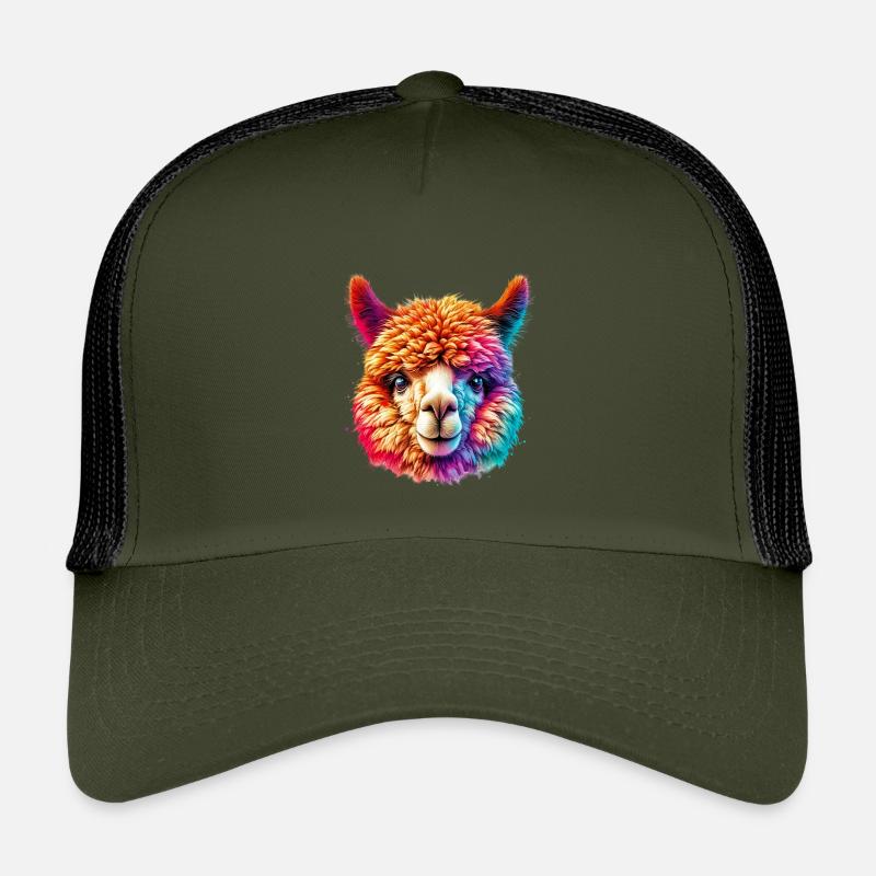 Alpaka - Kinder Trucker-Cap - Olive/Schwarz