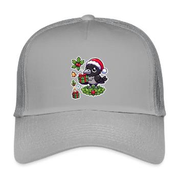 Festive Crow Fester - Kids’ Trucker Cap - light grey - Front