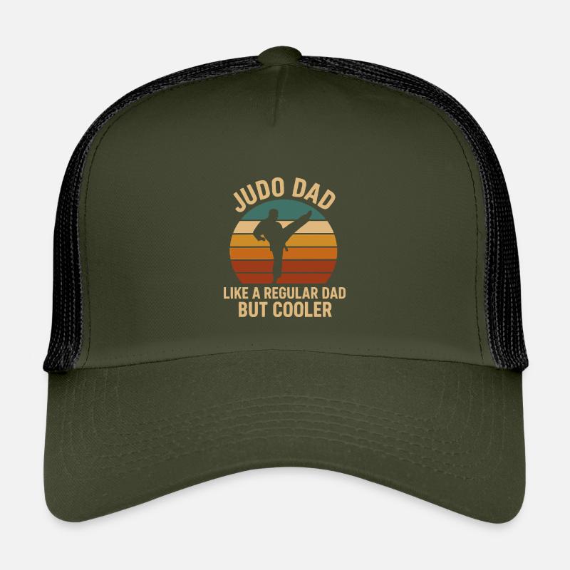 Judo-Papa wie ein normaler Papa, aber cooler - Kinder Trucker-Cap - Olive/Schwarz