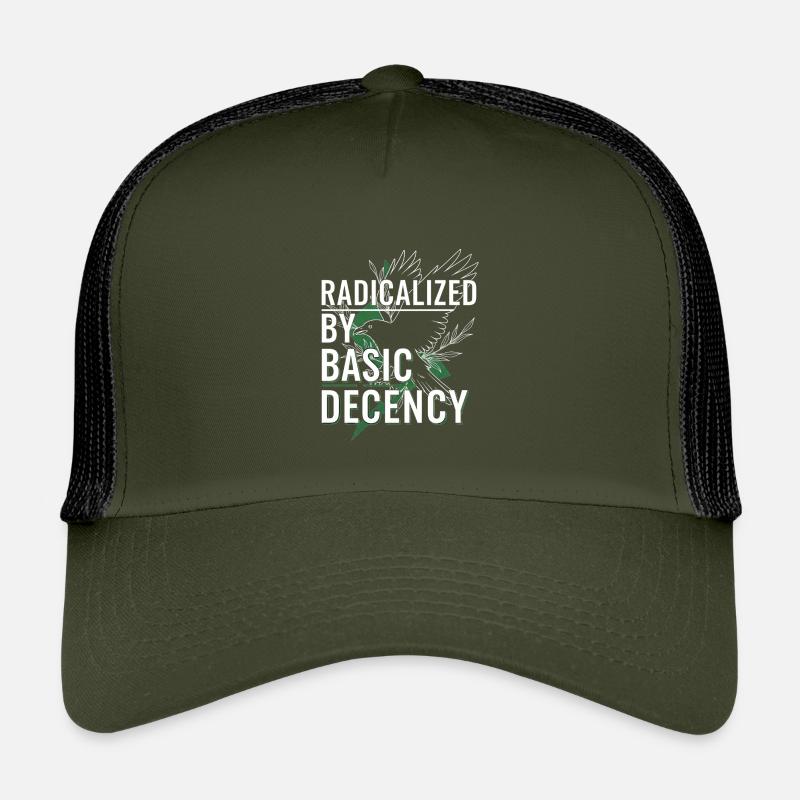 Radicalized by Basic Decency for Activists Shirt Kids’ Trucker Cap