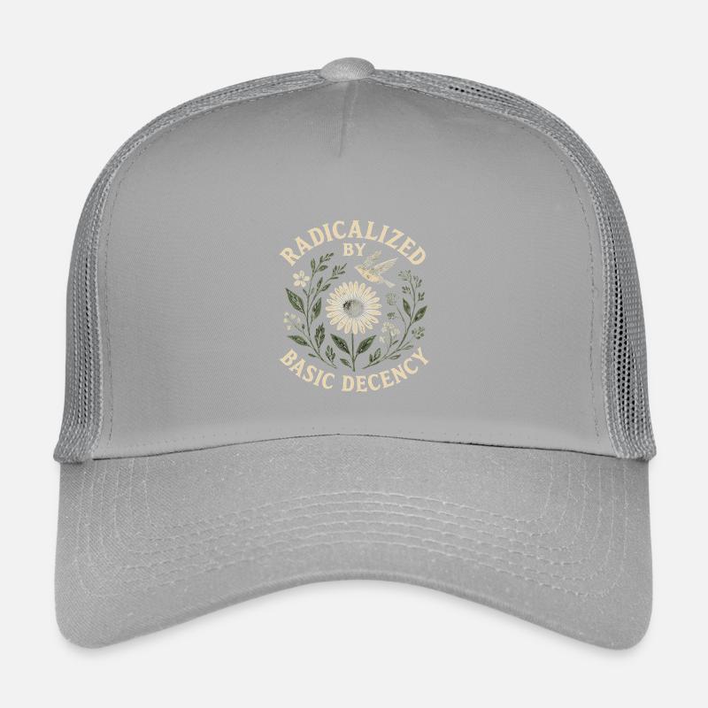 Radicalized by Basic Decency Statement Trend Kids’ Trucker Cap