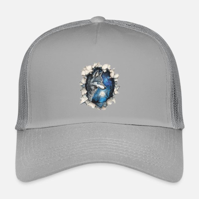 Wolf mit Sternen Kinder Trucker-Cap