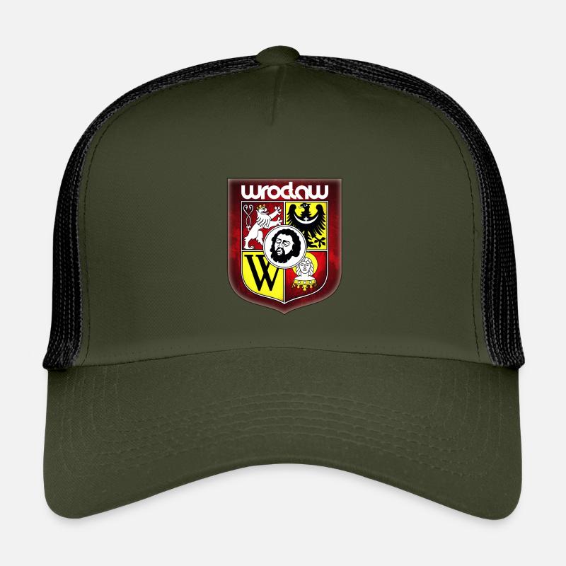Breslau - Polen - Kinder Trucker-Cap - Olive/Schwarz