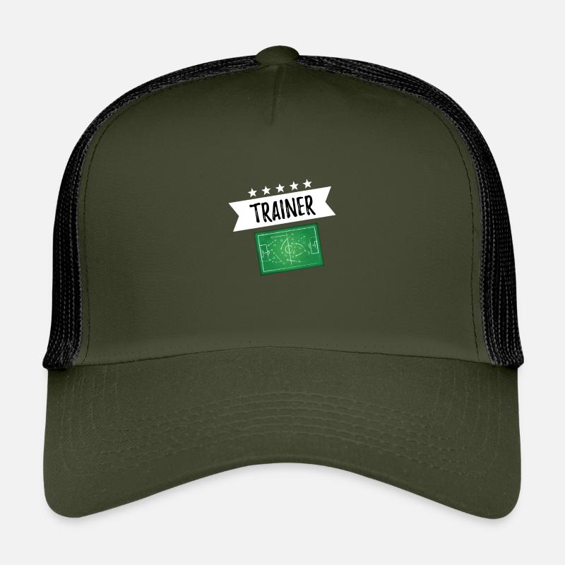 Trainer Taktiktafel - Kinder Trucker-Cap - Olive/Schwarz