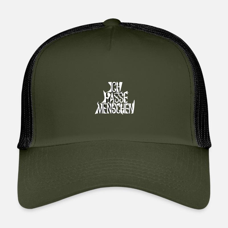 Ich Hasse Menschen - Kinder Trucker-Cap - Olive/Schwarz