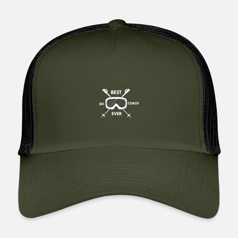 Bester Skilehrer aller Zeiten - Kinder Trucker-Cap - Olive/Schwarz