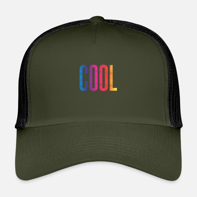 COOL Farbverlauf Holztext Kinder Trucker-Cap