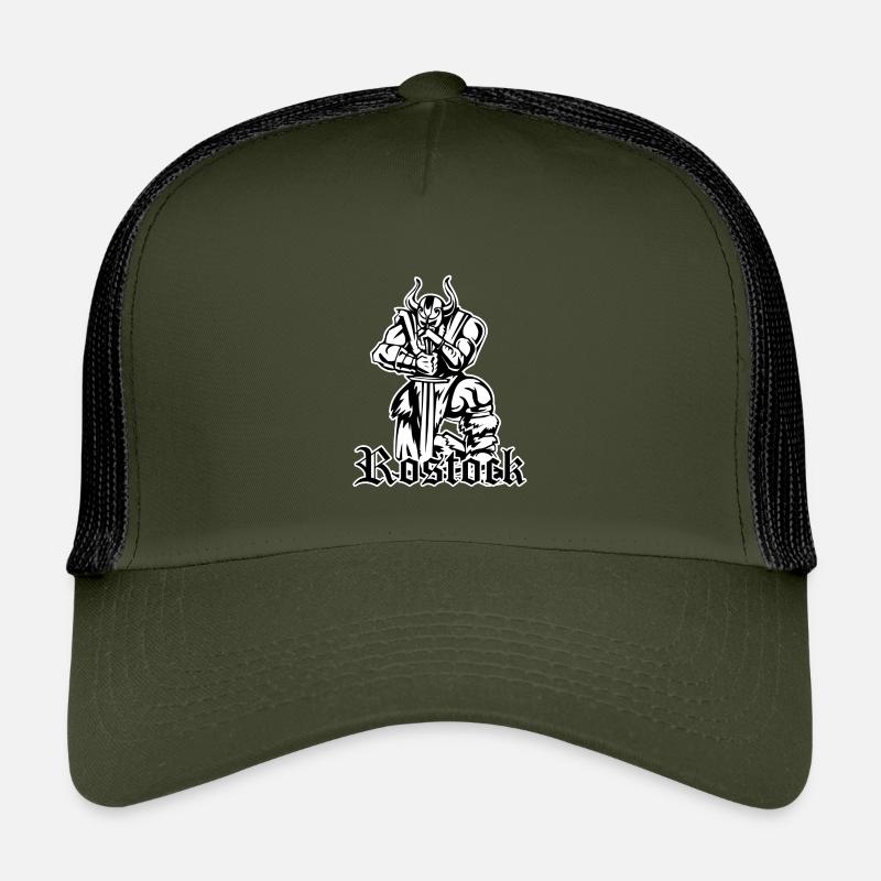 Rostock Wikinger - Kinder Trucker-Cap - Olive/Schwarz