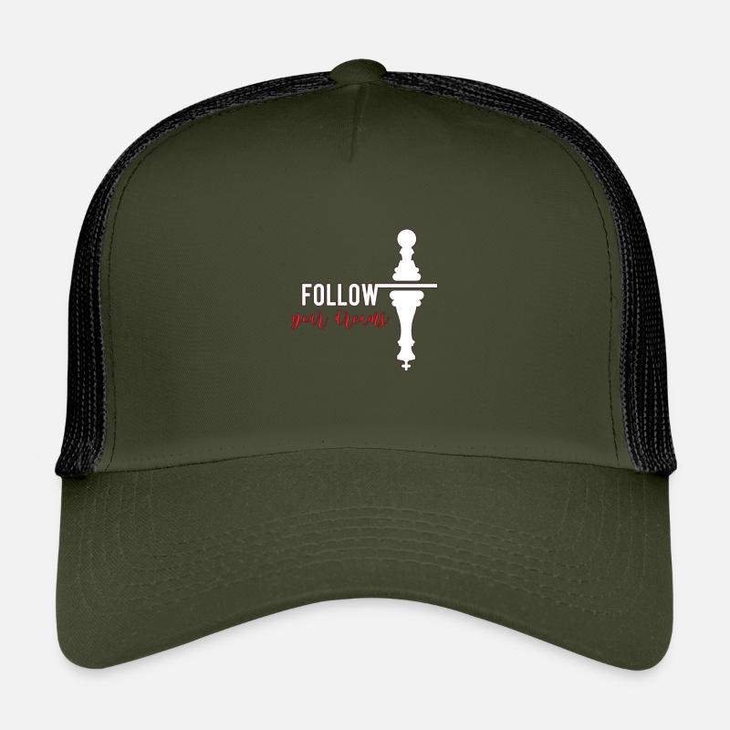 Schach - Kinder Trucker-Cap - Olive/Schwarz