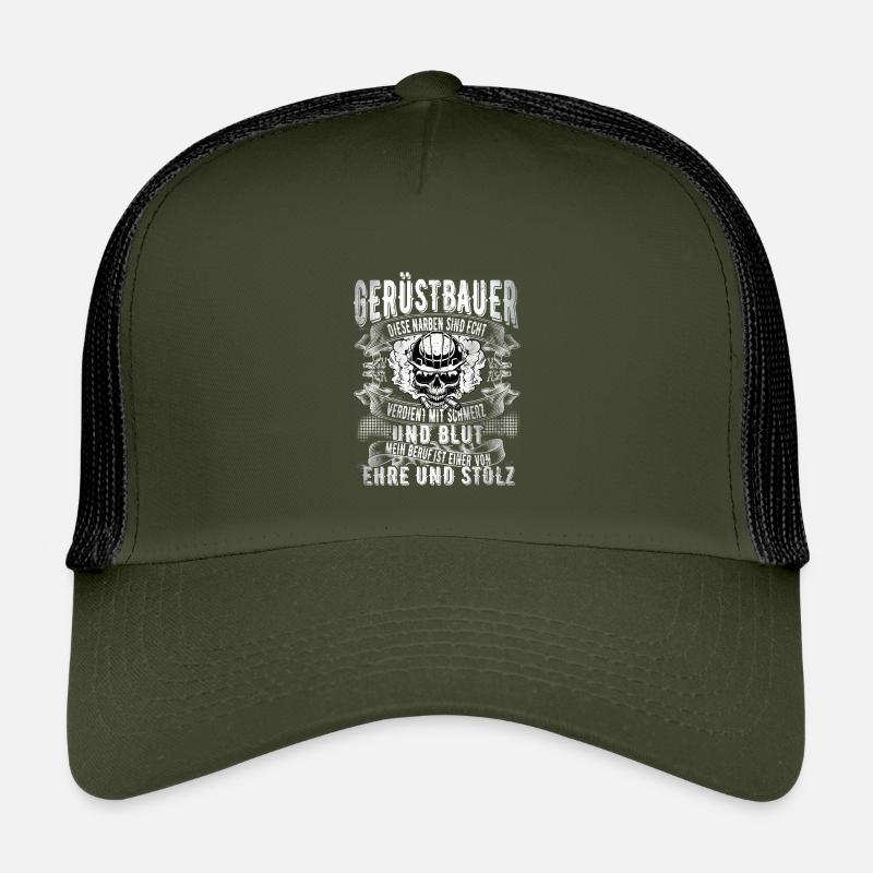Gerüstbauer - Kinder Trucker-Cap - Olive/Schwarz
