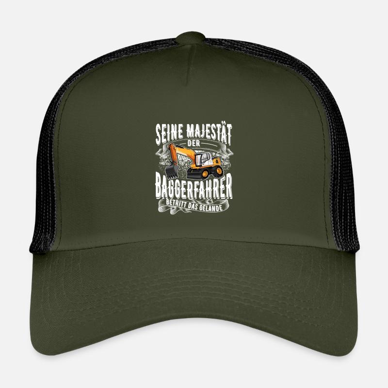 Baggerfahrer - Kinder Trucker-Cap - Olive/Schwarz