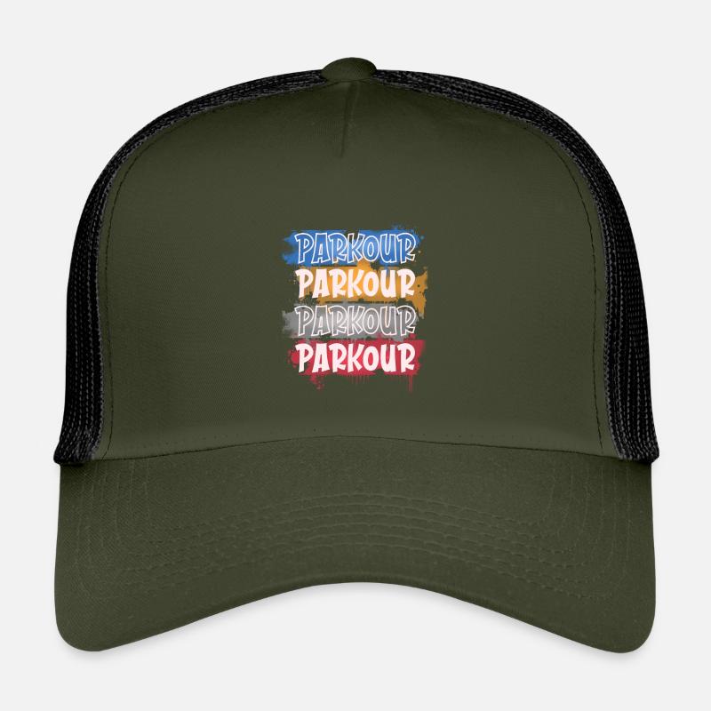 Parkour - Kinder Trucker-Cap - Olive/Schwarz