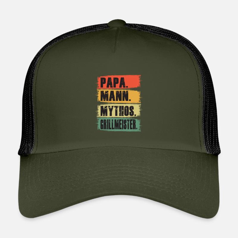 Papa Mann Mythos Grillmeister Grillmaster BBQ Kinder Trucker-Cap