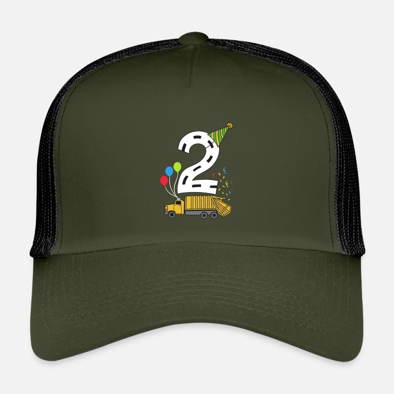 Camion à ordures du 2e anniversaire Casquette trucker enfant