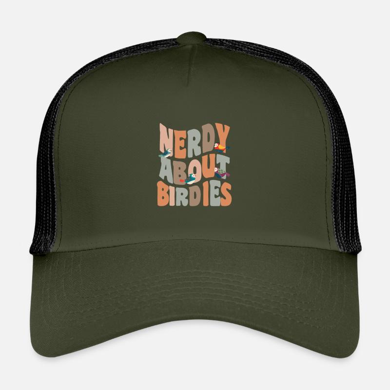 Vögel nerdig über Birdies Kinder Trucker-Cap
