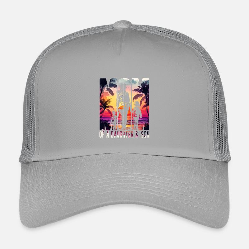 Mutter mit Tochter Sohn Muttertag Strand Mama Kind Kinder Trucker-Cap
