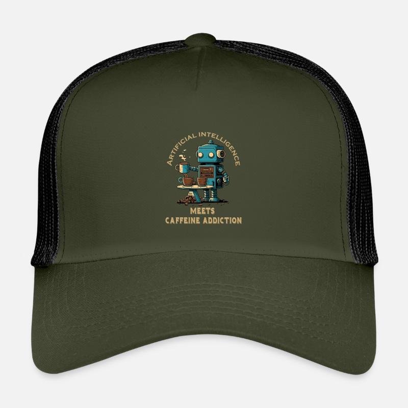 Artificial intelligence meets coffee addiction Kids’ Trucker Cap