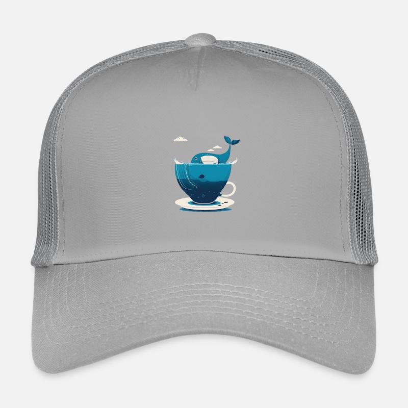 Whale in teacup Kids’ Trucker Cap