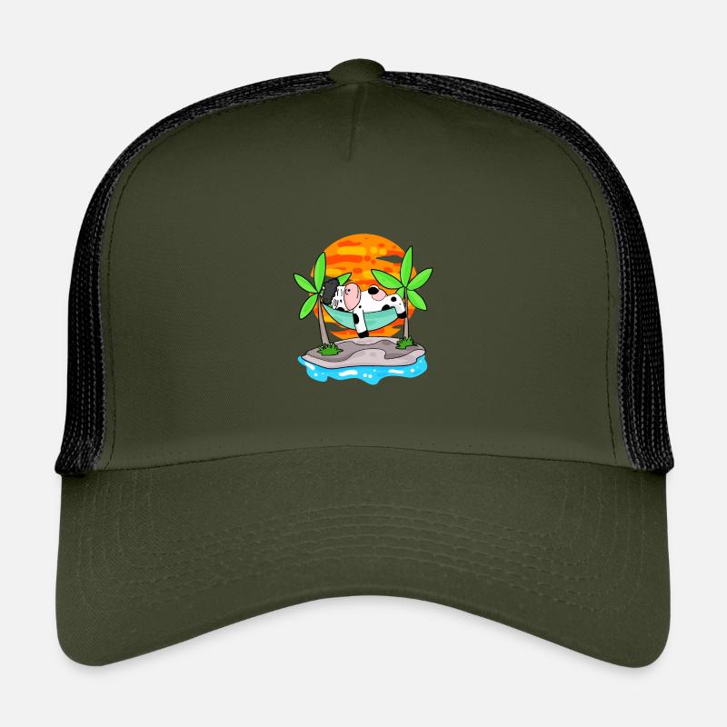 Kuh am Strand Kinder Trucker-Cap