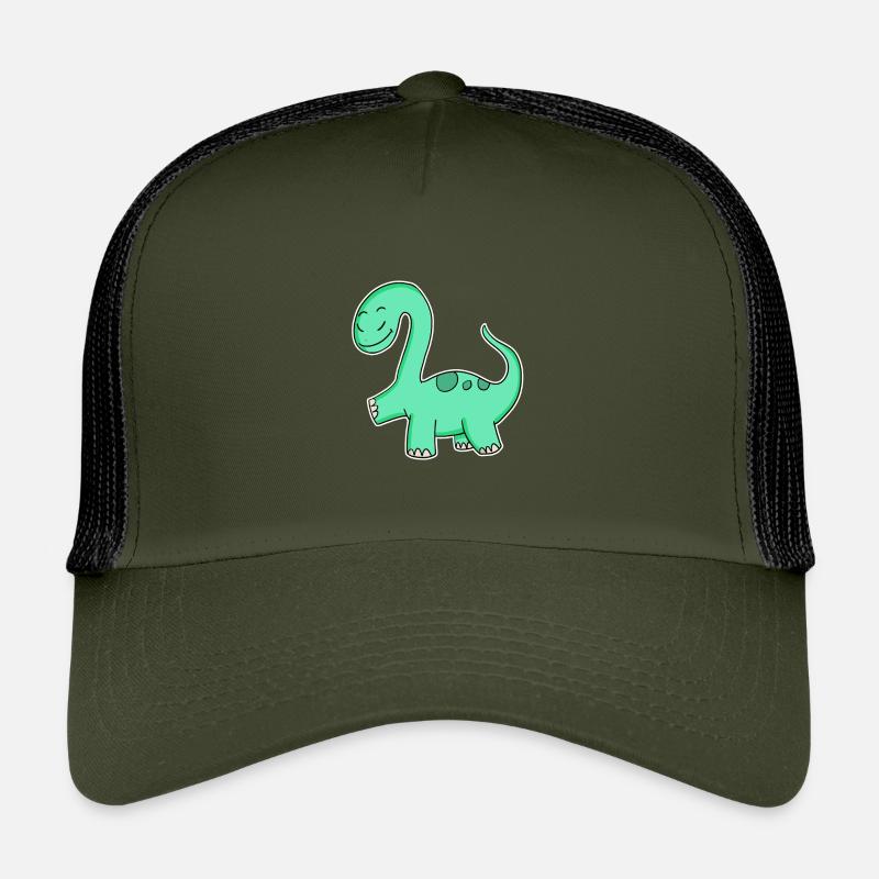 Dino - Kinder Trucker-Cap - Olive/Schwarz