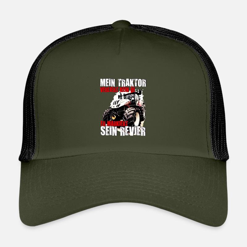 Steyr Traktor Spruch - Kinder Trucker-Cap - Olive/Schwarz