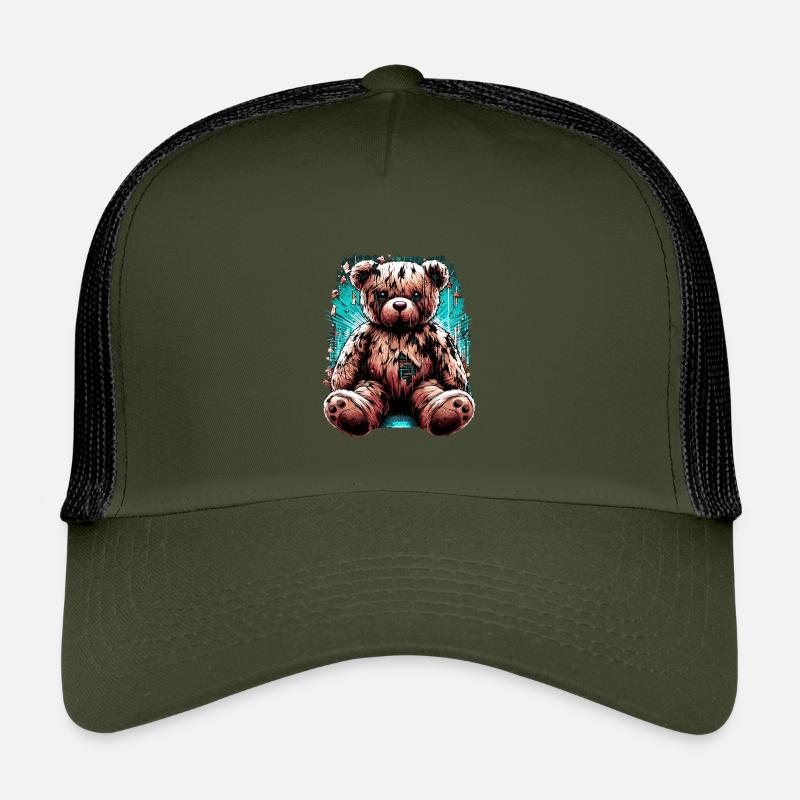 Vintage Teddybär Kuschelbär Kinder Trucker-Cap