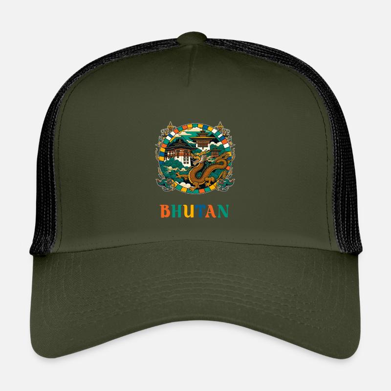 Dragon du Bhoutan, Asie du Sud, Thimphu Casquette trucker enfant