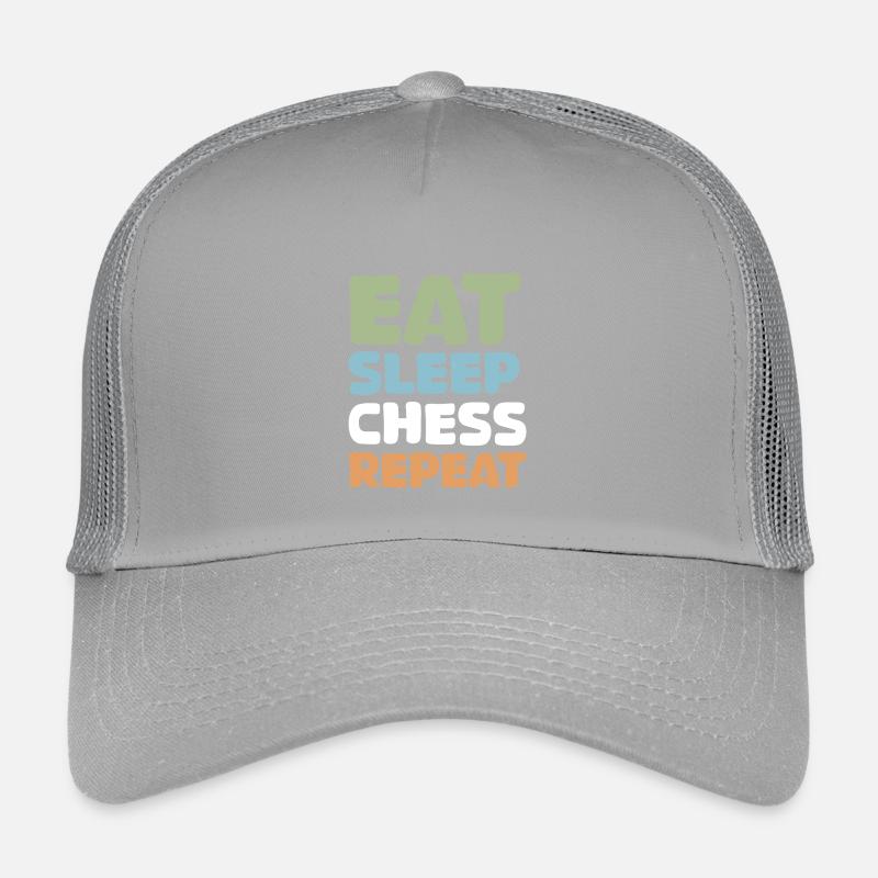 retro chess funny sayings eat sleep repeat Kids’ Trucker Cap
