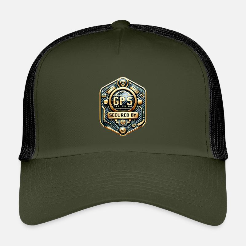 GPS Anti Theft Sticker Carbon-Gold Kids’ Trucker Cap