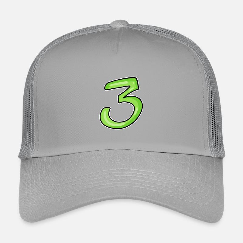 Drei - 3 - Nummer 3 - Zahl 3 Kinder Trucker-Cap