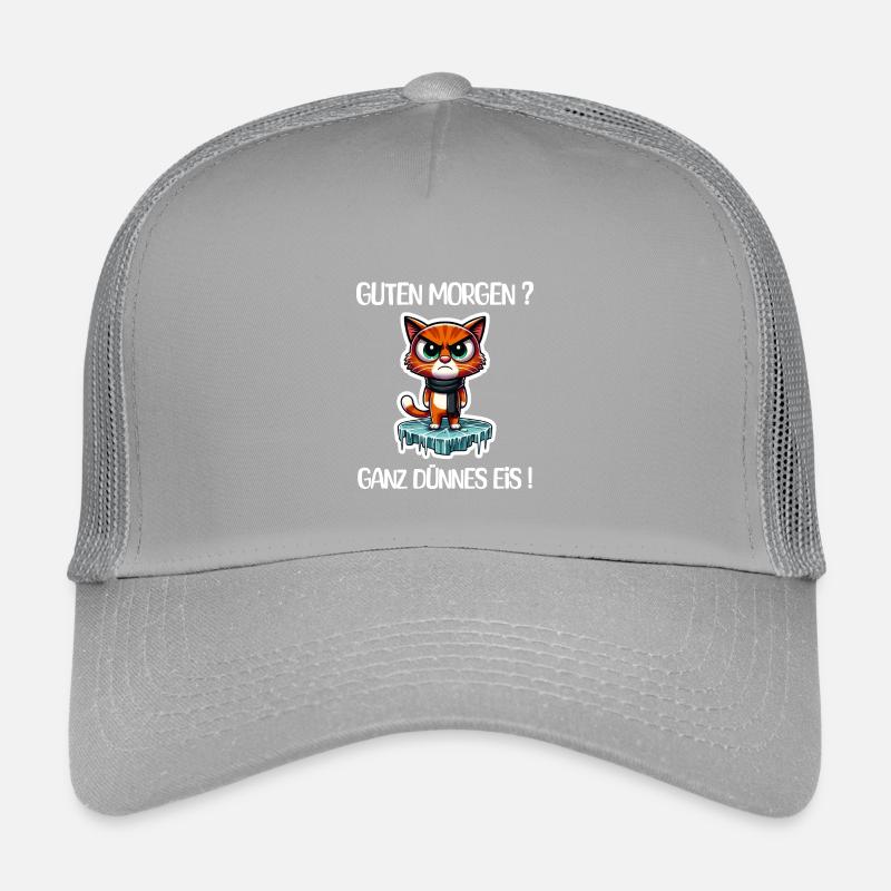 Grimmiger Eis-Katzen-Charakter Kinder Trucker-Cap