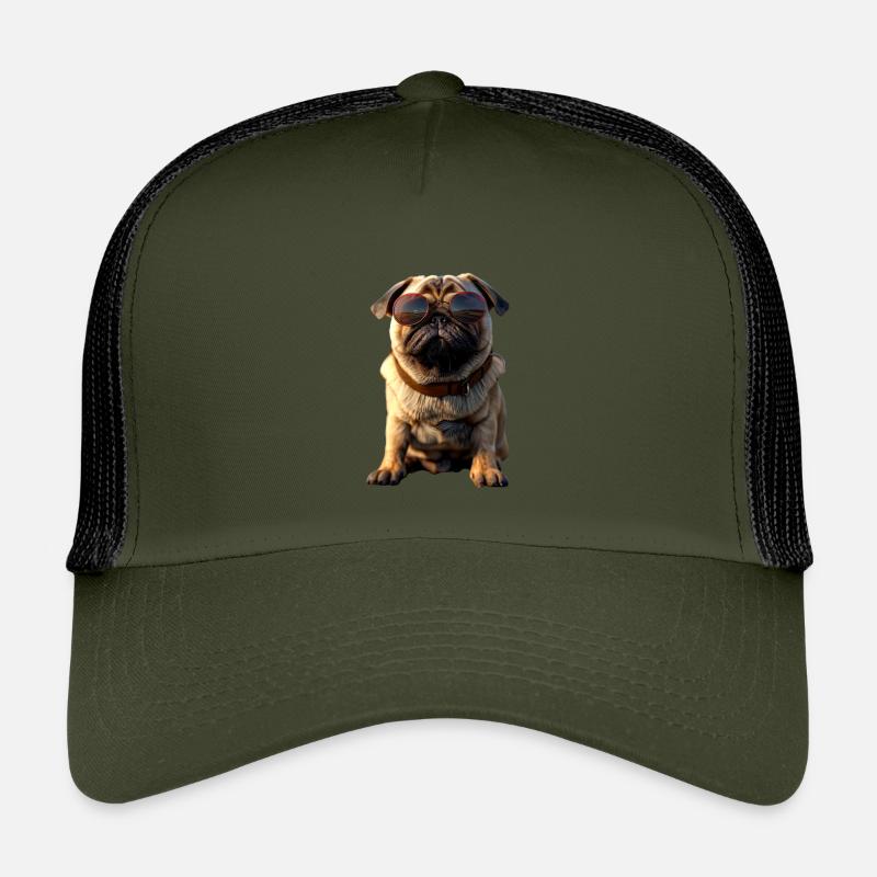 Mops Beige Hunde Liebe Carlin Kleiner Süßer Mops Kinder Trucker-Cap