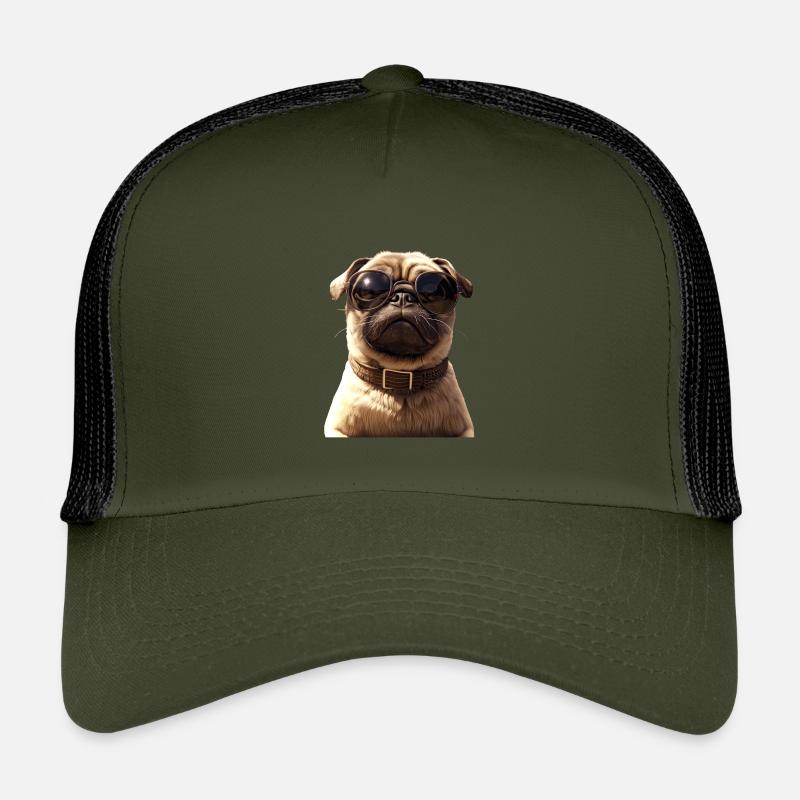 Mops Beige Hunde Liebe Carlin Kleiner Süßer Mops Kinder Trucker-Cap