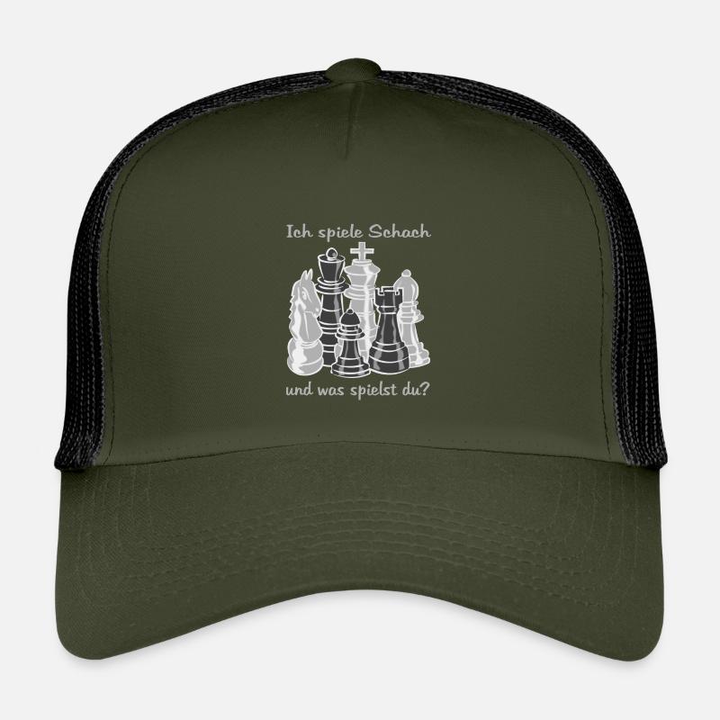 Schach figuren - Kinder Trucker-Cap - Olive/Schwarz