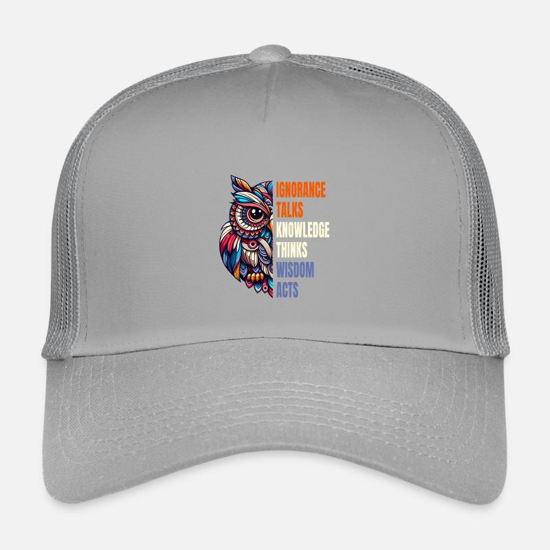 Abstrakte Eule Philosophie Weisheit Wissen Spruch Kinder Trucker-Cap