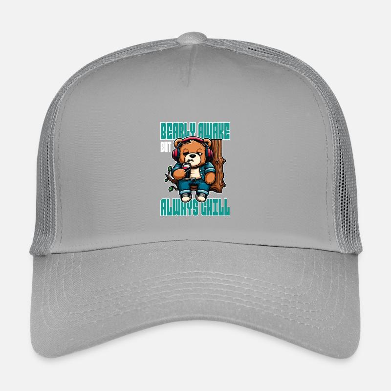 Bearly Awake - Funny Bear Design Kids’ Trucker Cap