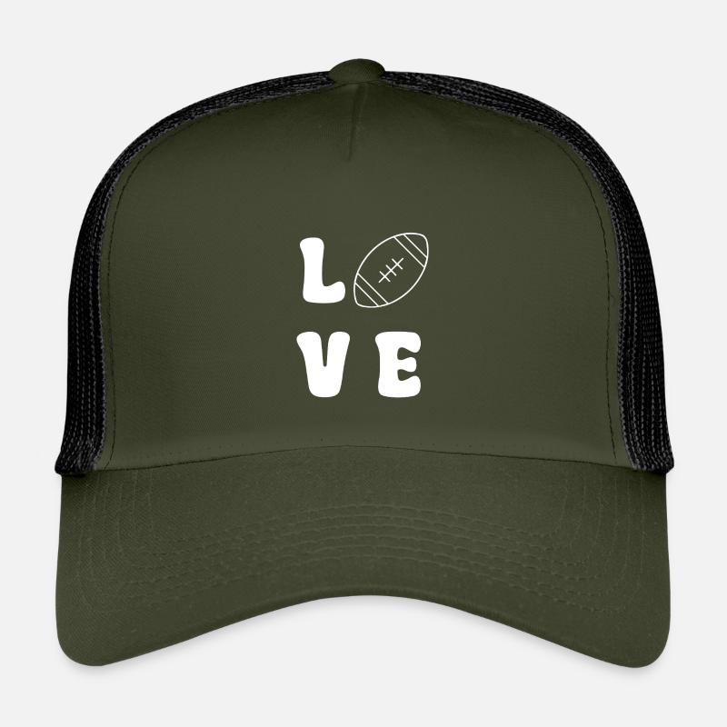 A Fußball L V E Weiß2 - Kinder Trucker-Cap - Olive/Schwarz