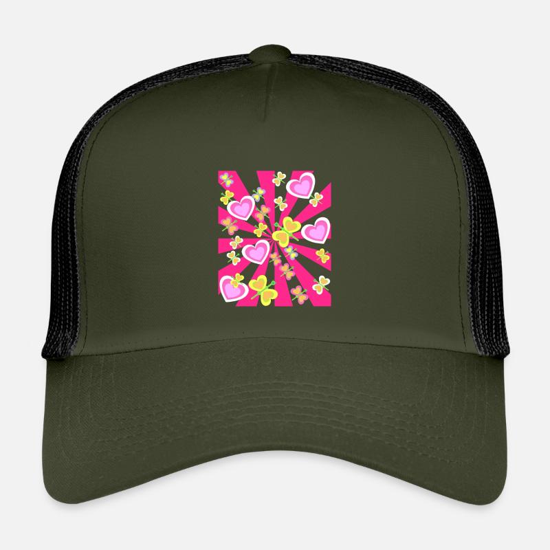 Retro Sommer Sommerzeit Herz Herzen Geburtstag Kinder Trucker-Cap
