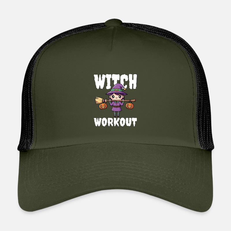 HEXE WORKOUT - HEXE HALLOWEEN - Kinder Trucker-Cap - Olive/Schwarz