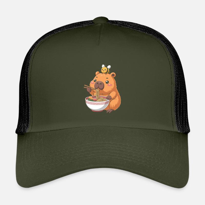 Capybara Ramen With Bee Kawaii Kids’ Trucker Cap