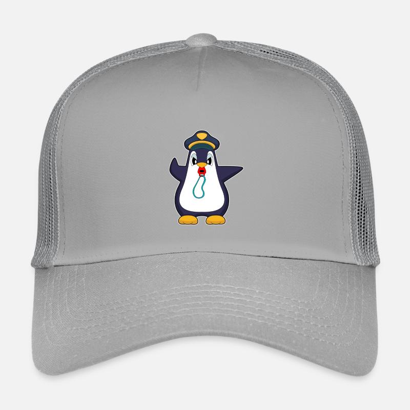 Pinguin Polizist Trillerpfeife Polizei Kinder Trucker-Cap
