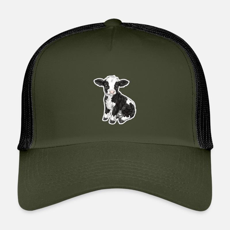 Kuh - Kinder Trucker-Cap - Olive/Schwarz