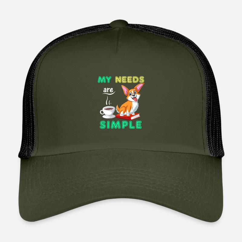 Mein Bedarf sind einfache Corgi-Bücher und Kaffee Kinder Trucker-Cap