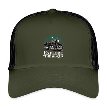 Adventure Ride - Kids’ Trucker Cap - olive/black - Front