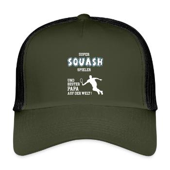Courge Meilleur Papa Père Fête des Pères Anniversaire - Casquette trucker enfant - olive/noir - Devant