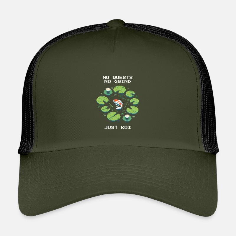 No quests, no grind — only koi | Zen Pond Kids’ Trucker Cap